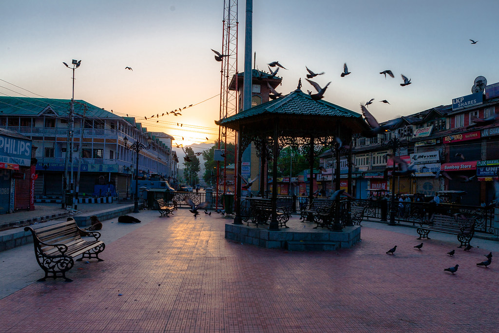 Lal chowk during the Sunrise, 5 best places to visit in Kashmir