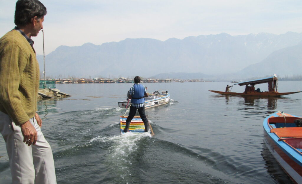 Water skiing in Dal Lake, top places to visit in Kashmir